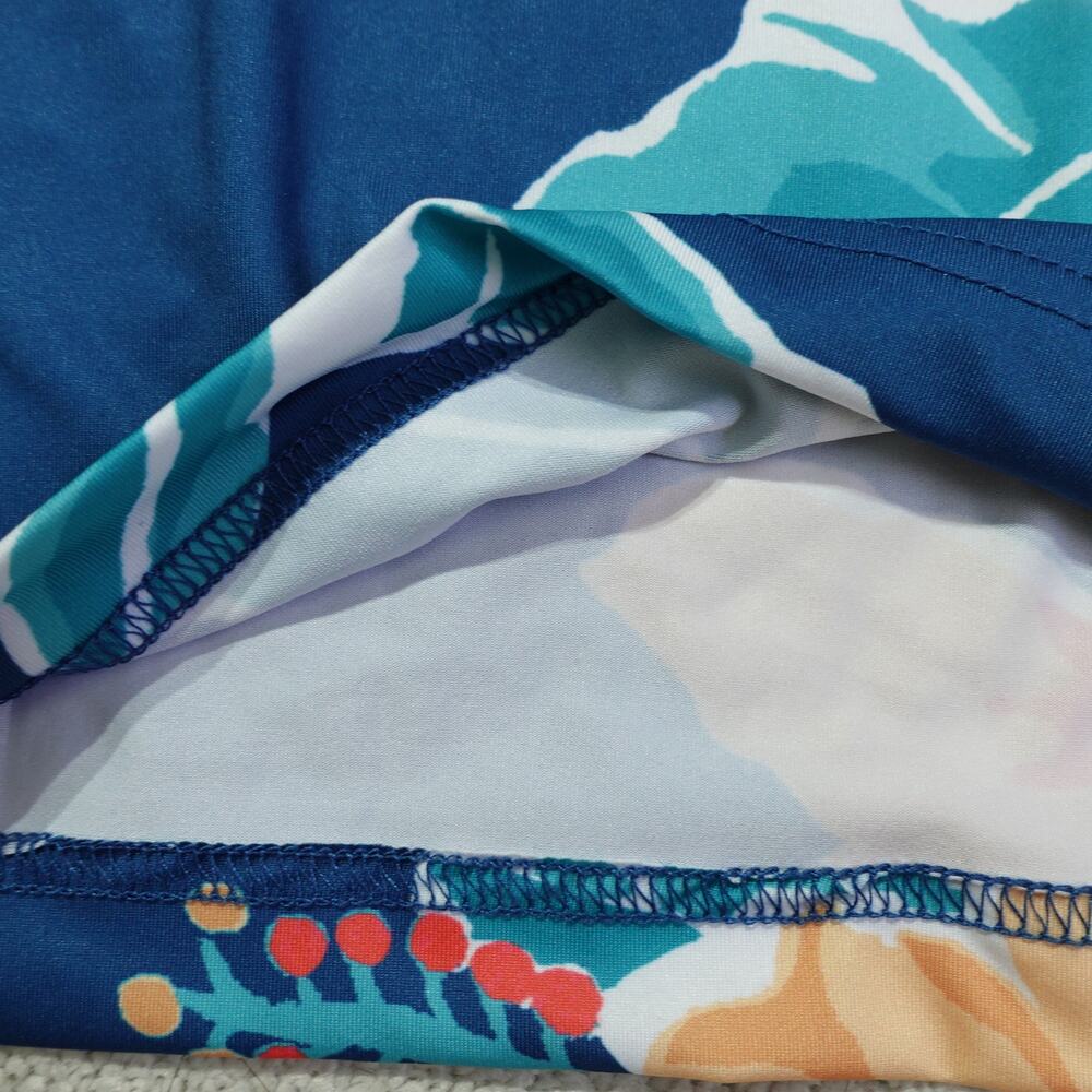 NWT Chubbies Mens The Weekend Polo Shirt Short Sleeve Floral Beach Blue Size XXL - Picture 4 of 9